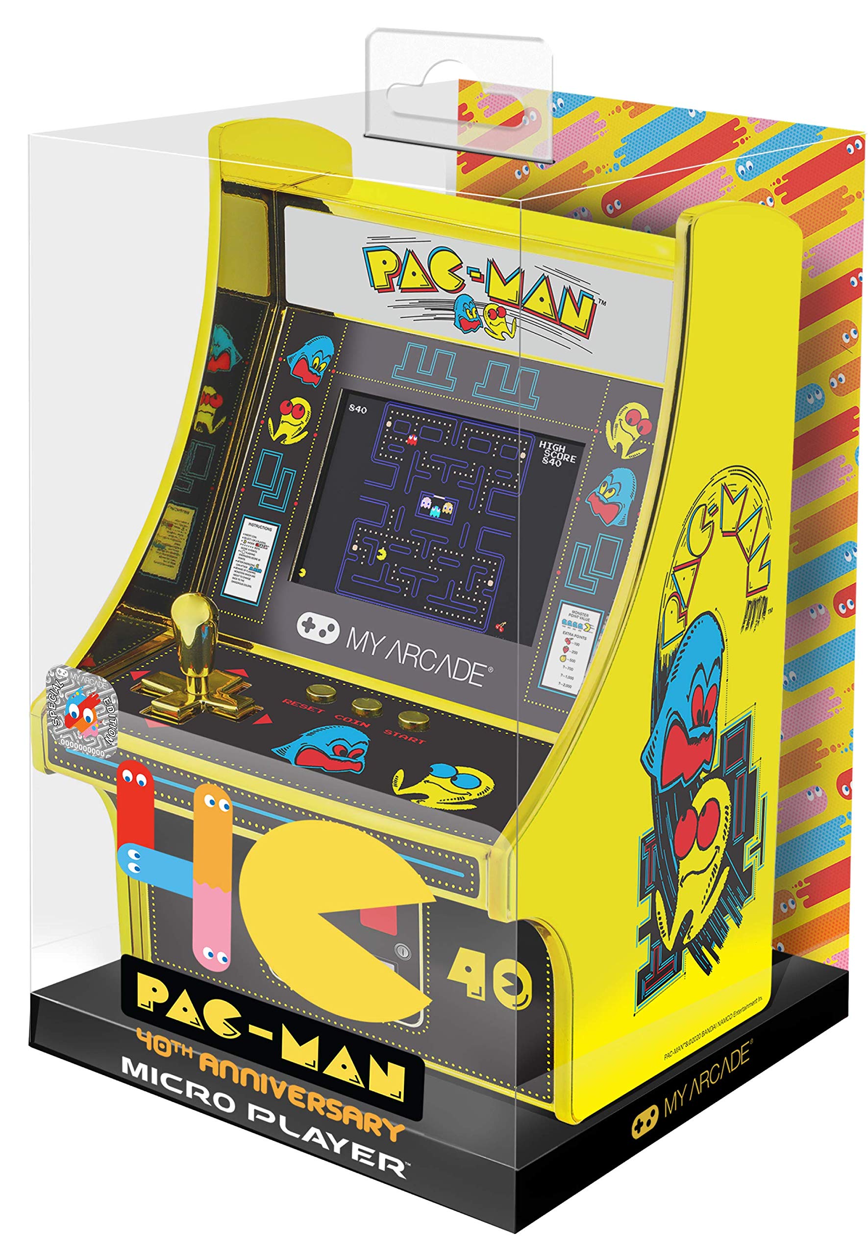 My Arcade Micro Player Pac-Man Édition 40e anniversaire Mini cabine rétro My Arcade Micro Player Pac-Man Édition 40e anniversaire Mini cabine rétro